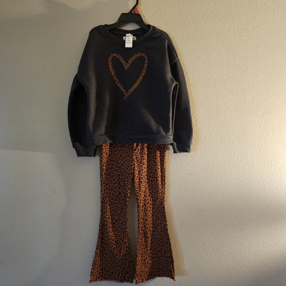 Derek Heart Black and Brown Matching Pajama Set - Picture 2 of 10